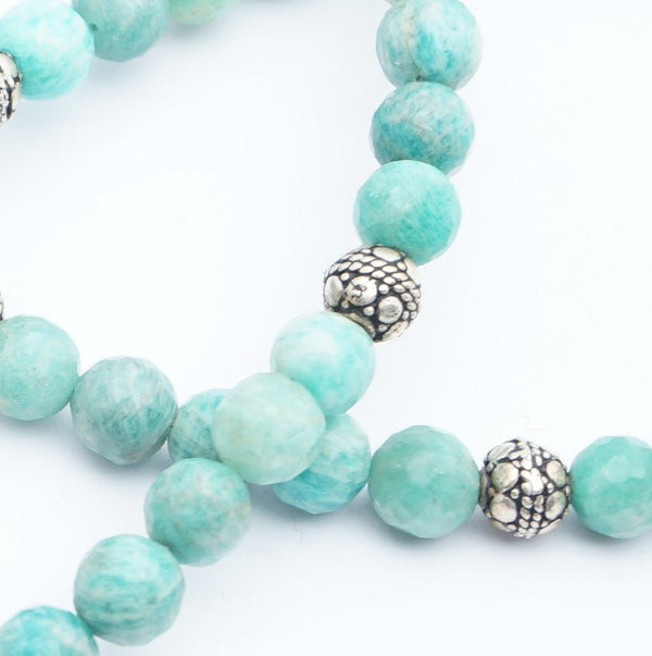 Chrysoprate and Silver Necklace